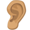 Ear - Medium emoji on Facebook